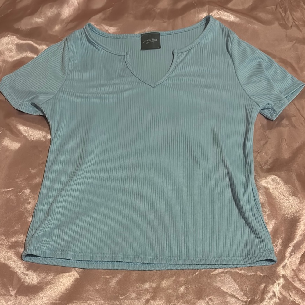 Olivia Rae Light Blue Short Sleeve Tee